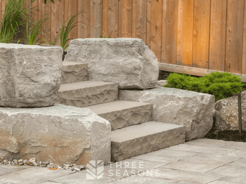Slate Grey Steps Three Seasons